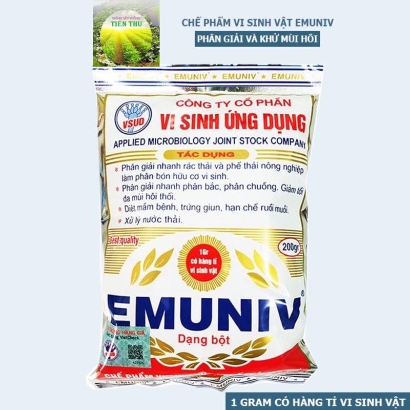 COMBO-CHẾ PHẨM VI SINH EMUNIV VÀ MẬT RỈ ĐƯỜNG Ủ PHÂN VÀ XỬ LÝ RÁC THẢI HỮU CƠ