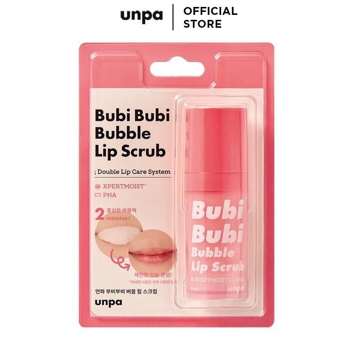 Combo Tẩy Tế Bào Chết Sủi Bọt Môi Unpa Bubi Bubi Bubble Lip Scrub 10ml Và Mặt Nạ Ngủ Môi Unpa Bubi Bubi Lip Mask 9gr