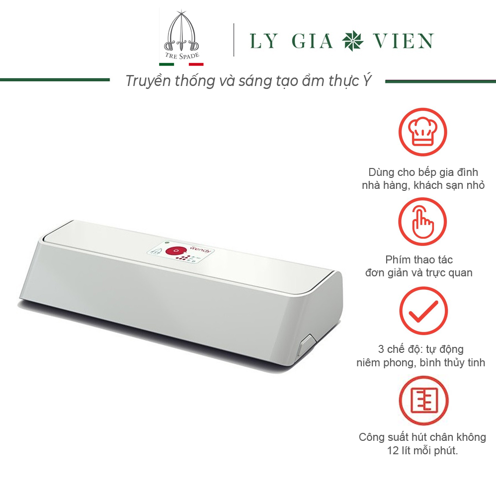 Máy Hút Chân Không Tre Spade Vacuum Sealer Wendy Thanh Ép Nhiệt 33cm - Hàng Chính Hãng