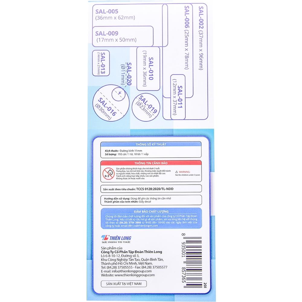 Nhãn Dính Decal SAL-020 (10 Tờ/Xấp)