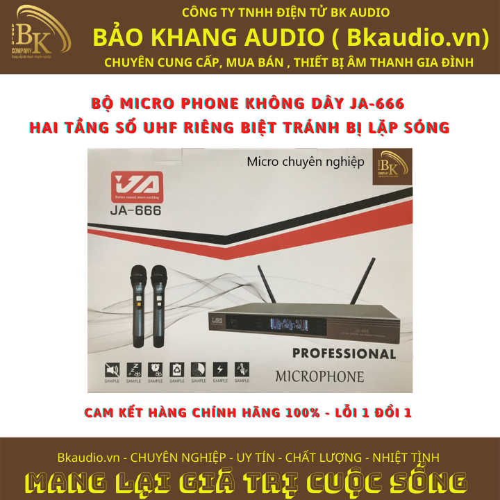 Micro cầm tay không dây JA_666. Msp: SPM-06