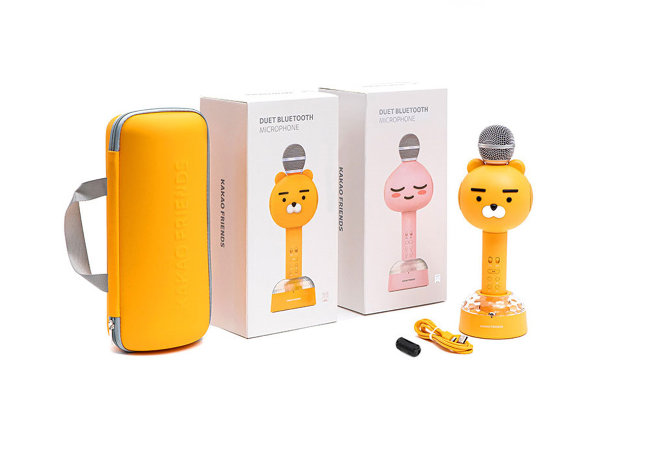 Micro Karaoke Kèm Loa Bluetooth Ryan &amp; Apeach KAKAO FRIENDS - Hàng chính hãng