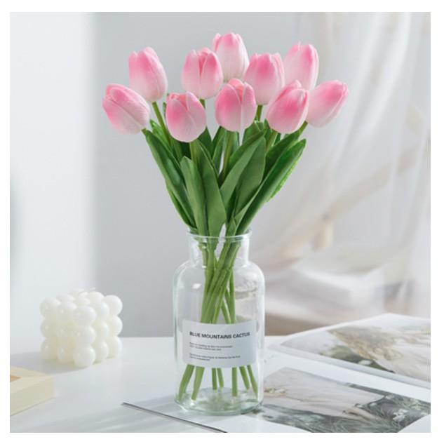 Bông Hoa Tulip Nhân Tạo Trang Trí Đẹp Mắt hoa giả decor trang trí nhà lọ hoa giả để bàn H02