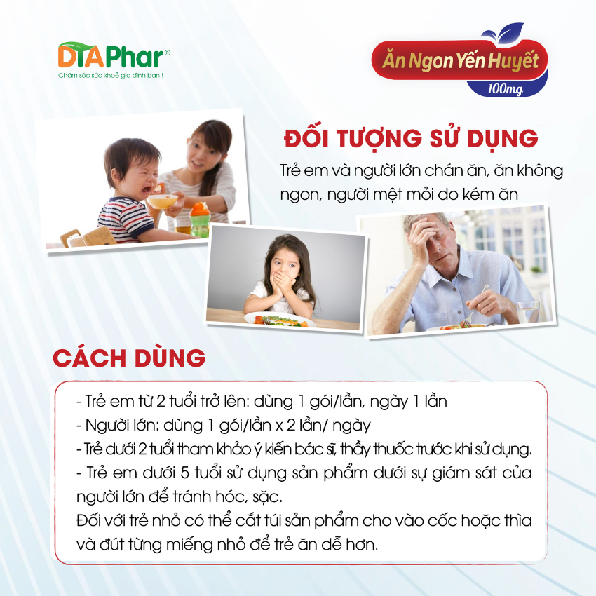 Thạch dành cho trẻ em Ăn Ngon Huyết Yến Bổ sung dưỡng chất từ thảo mộc cho cơ thể tăng cường dưỡng chất giảm mệt mỏi do kém ăn Hộp 20 gói Tâm An Pharma