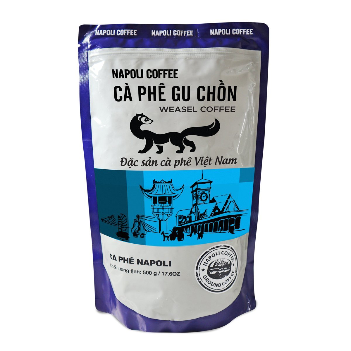 Cà phê hạt sạch Napoli Coffee - cà phê gu chồn 500g/túi