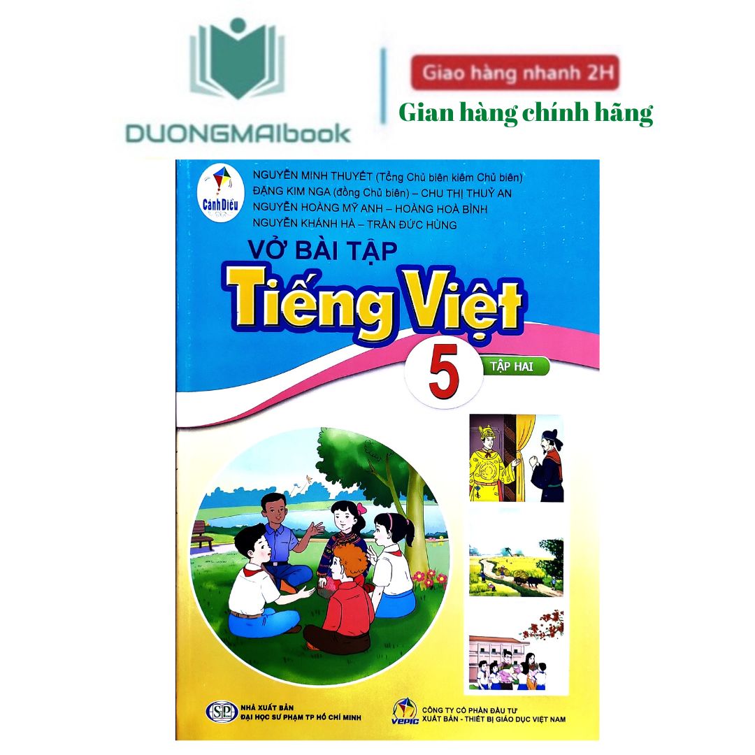 Sách - Vở bài tập Tiếng Việt 5 Cánh Diều (bán kèm 1 thước kẻ)