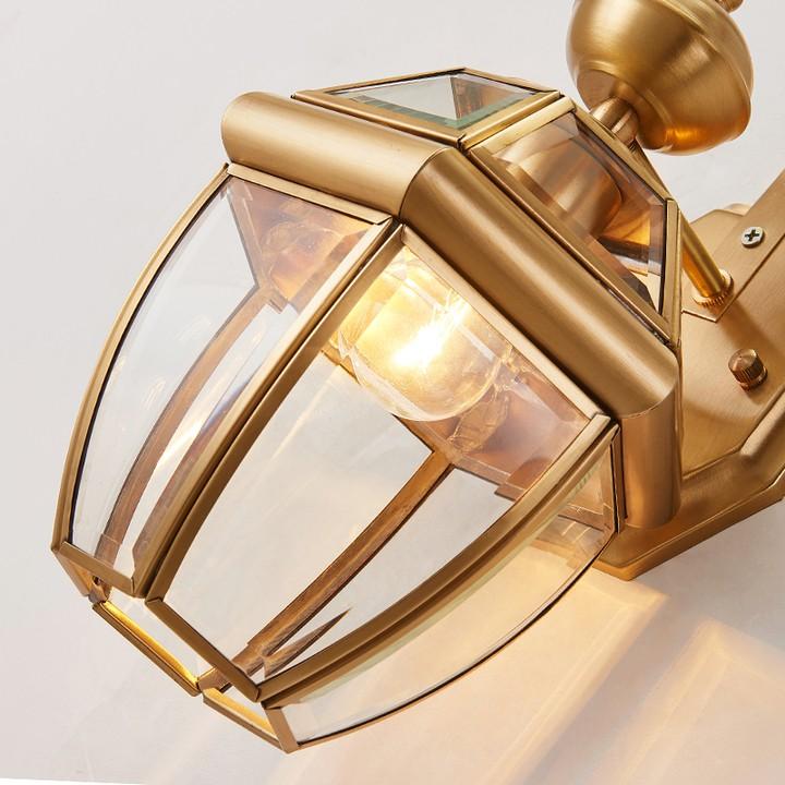 Đèn tường đồng GOLD - đèn gắn tường lối đi , hành lang , trang trí hiên nhà ngoài trời