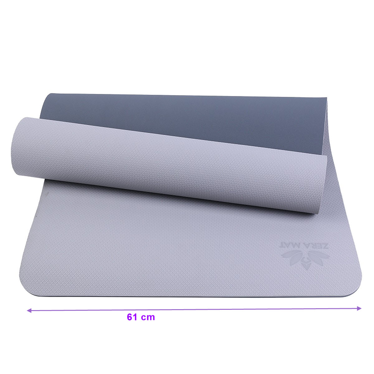 Thảm Yoga Premium Zera YESURE 8mm 2 Lớp Màu Xám