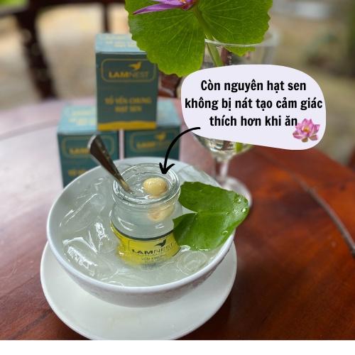 Yến Sào Chưng Sẵn Hạt Sen LamNest tươi nguyên chất 30% yến 70ml bồi bổ sức khỏe - yensaocaocaplamnest