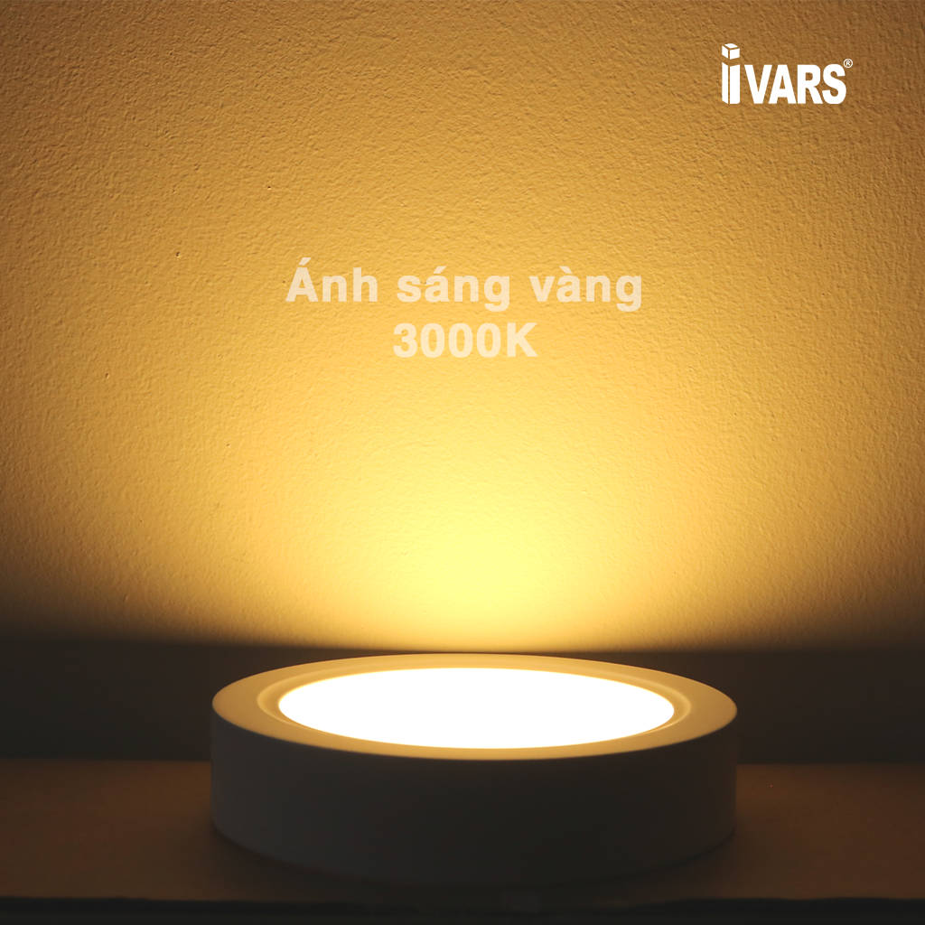 [ĐƠN SẮC/TRÒN] Đèn LED Ốp Nổi Đơn Sắc Thương Hiệu IVARS