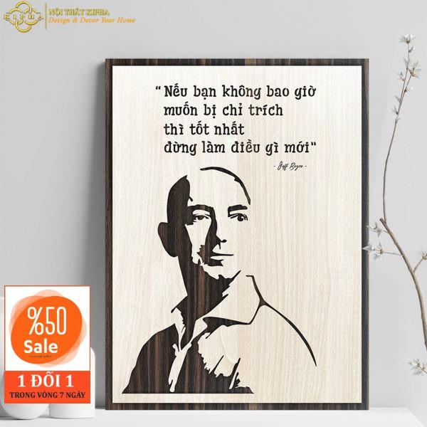 Tranh Gỗ treo tường Slogan câu nói hay truyền cảm hứng trong công việc Hot nhất của các Danh Nhân Thế Giới