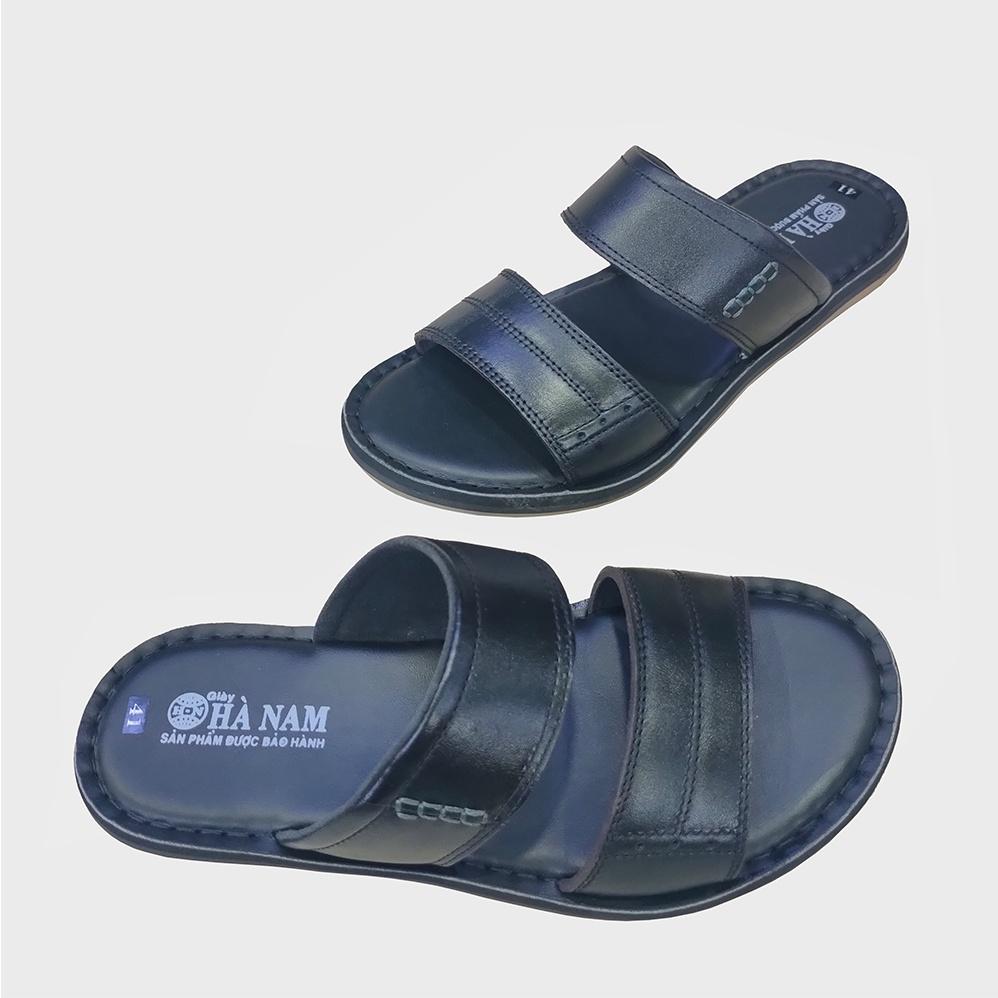 Dép Nam Quai Ngang HÀ NAM Da Bò Thật Cao Cấp DNA2154C