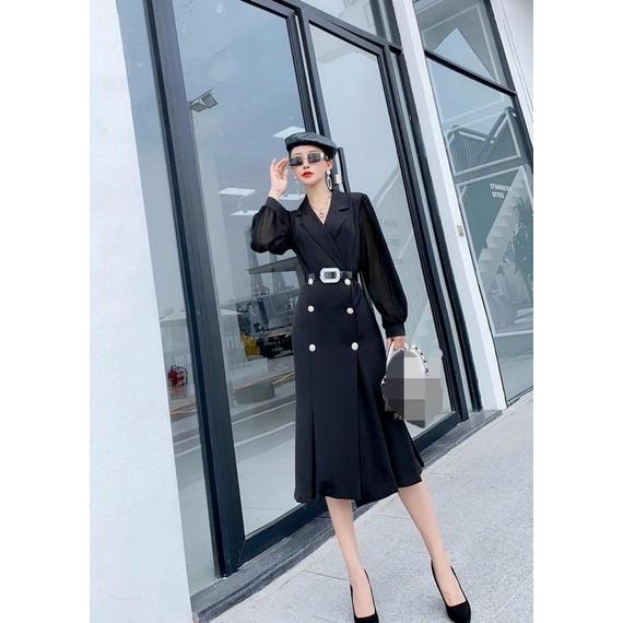 Đầm vest body lụa nhập cao cấp