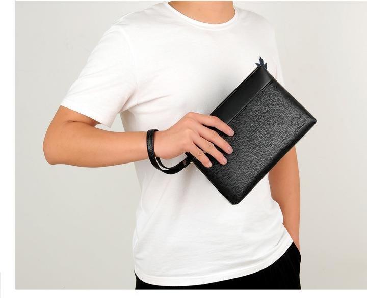 Ví da nam cầm tay dáng dài thời trang