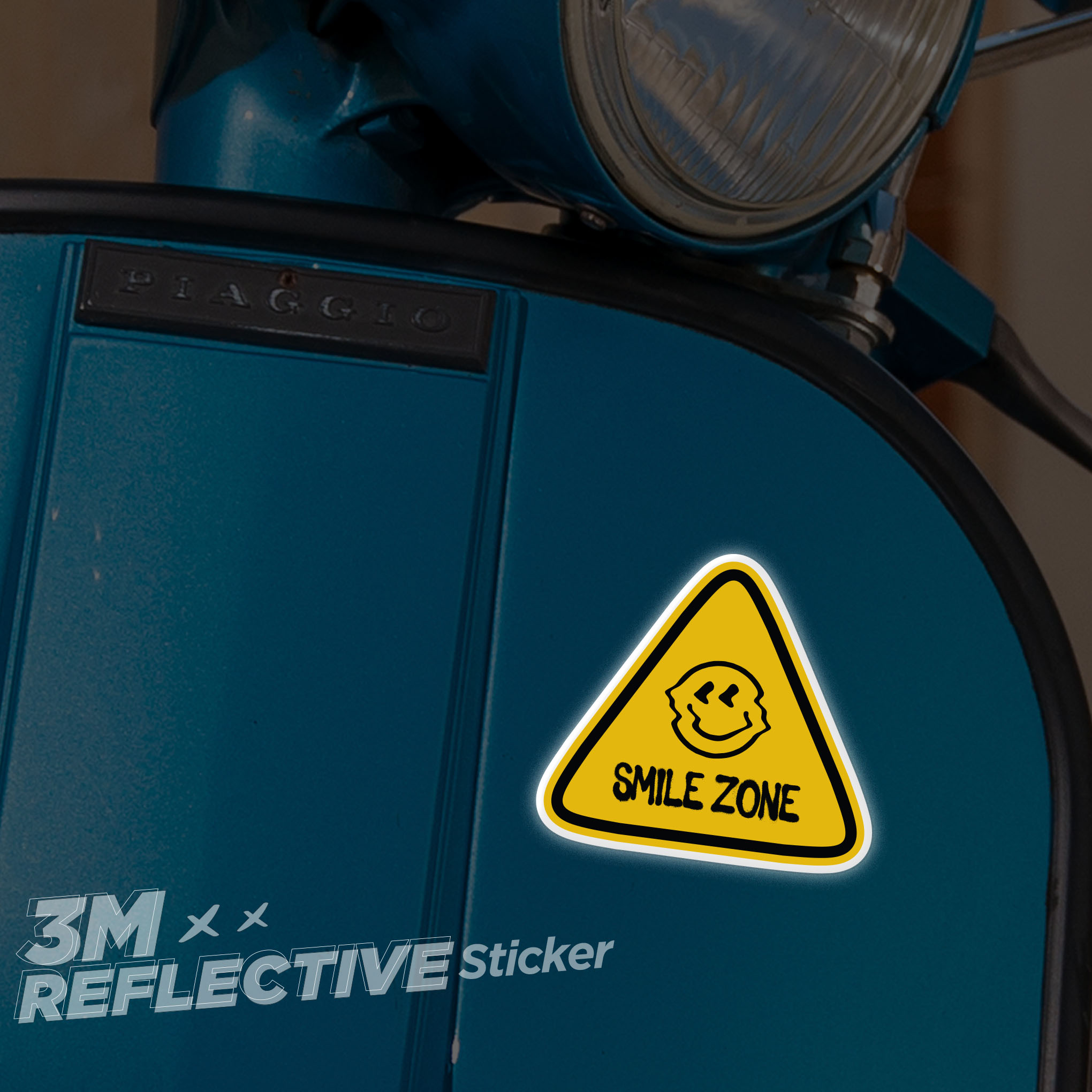 SMILE ZONE 3M - Reflective Sticker Die-cut Hình dán phản quang thương hiệu STICKER FACTORY