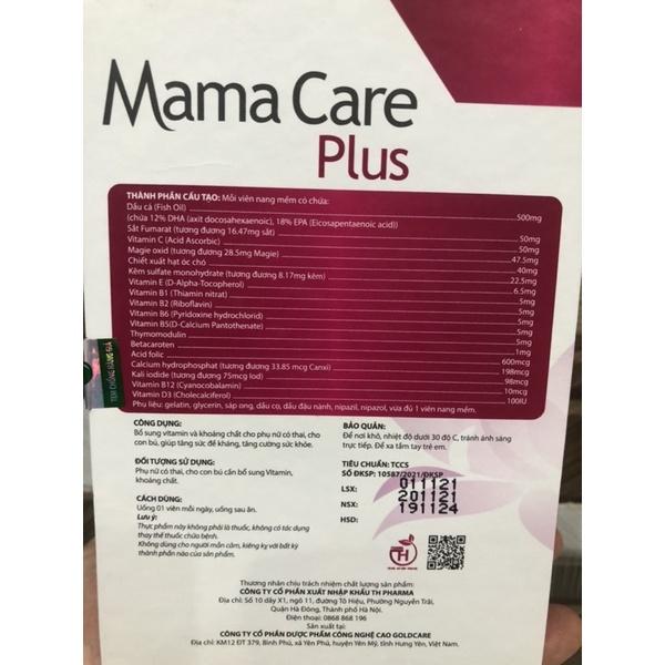 Mama Careplus - Bổ sung Sắt, Canxi, DHA, Omega 3,vitamin, khoáng chất cho phụ nữ có thai và sau sinh