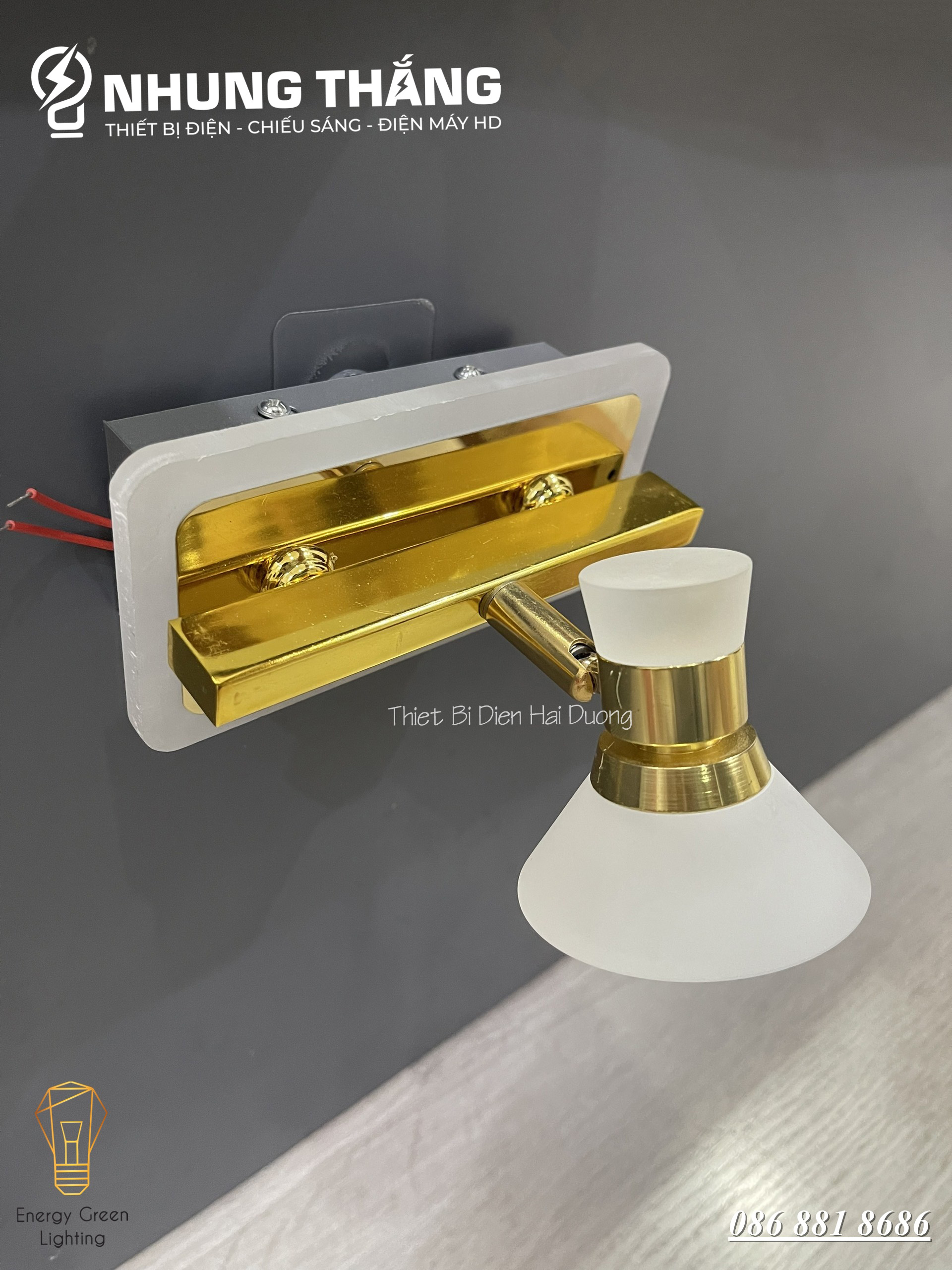 Đèn soi tranh - Rọi gương Led 1 Đèn chiếu sáng 7475-1 - Điều chỉnh góc chiếu - 3 Chế độ ánh sáng - Có Video