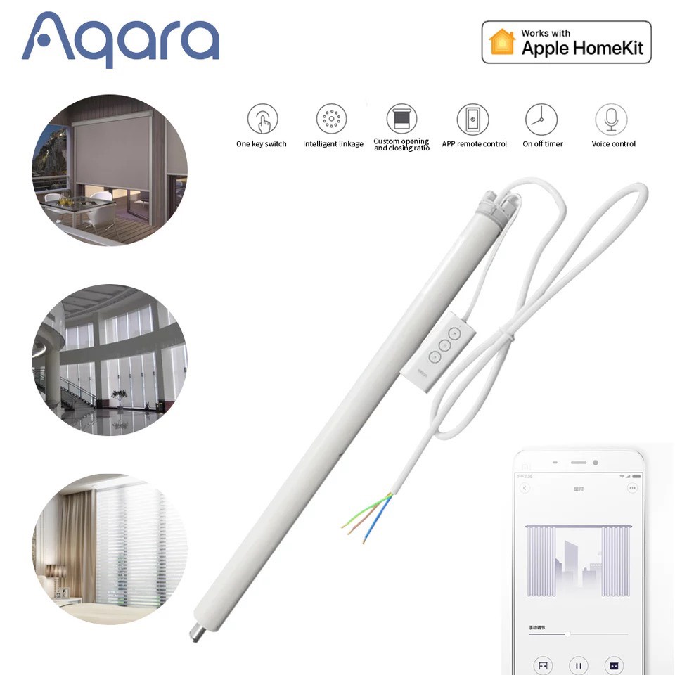 Động cơ rèm cuốn thông minh Aqara Smart Roller Shade Controller Zigbee - Bản Quốc Tế - Hàng Chính Hãng