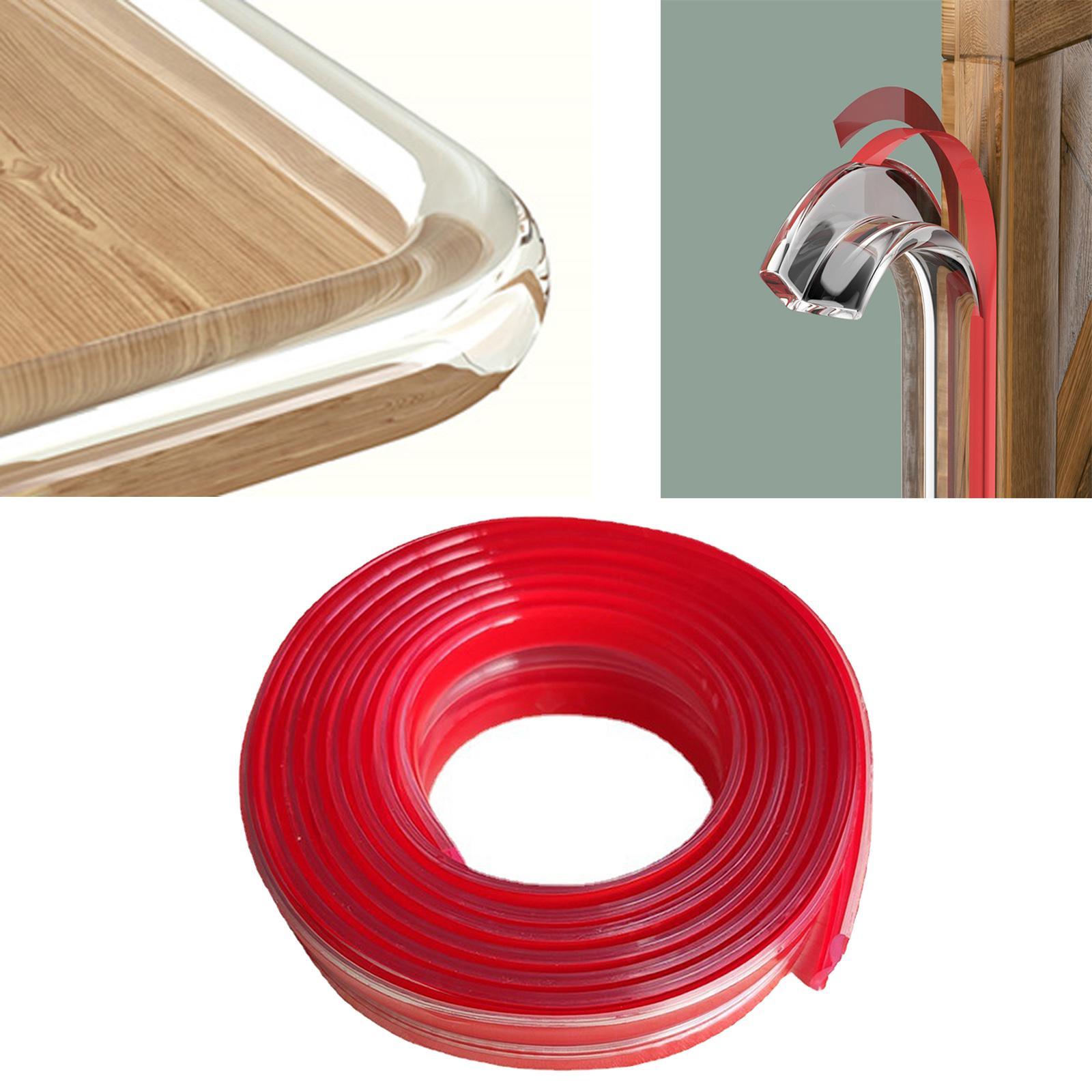 Baby Proofing,Edge Protector Strip Clear,Silicone Soft Corner Protectors Pre-Taped Strong Adhesive,Edge Protectors for Cabinets, Tables, Drawers
