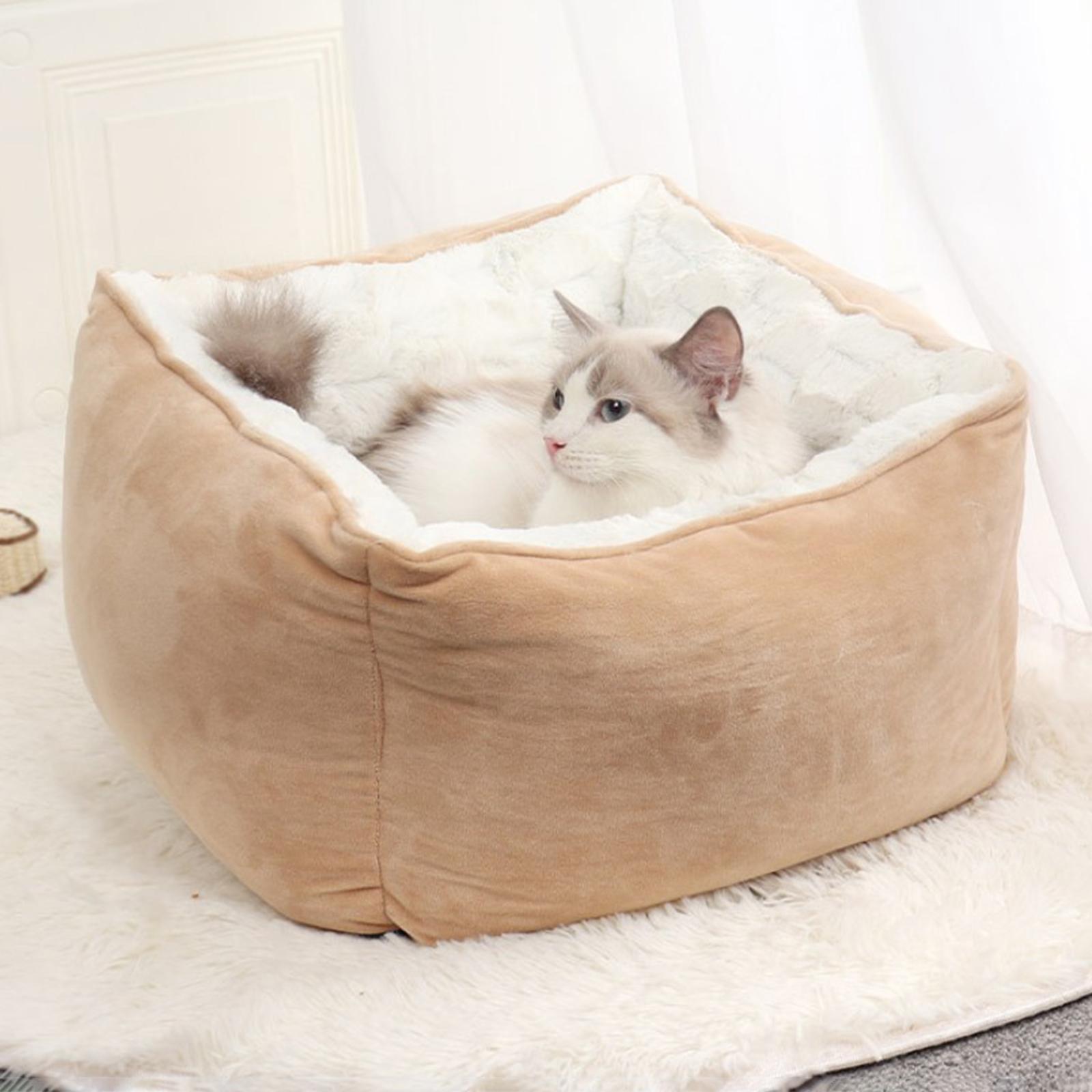Square Dog Bed Pet Bed Autumn Winter Warm Comfortable Bed Nest Warm Dog Cat