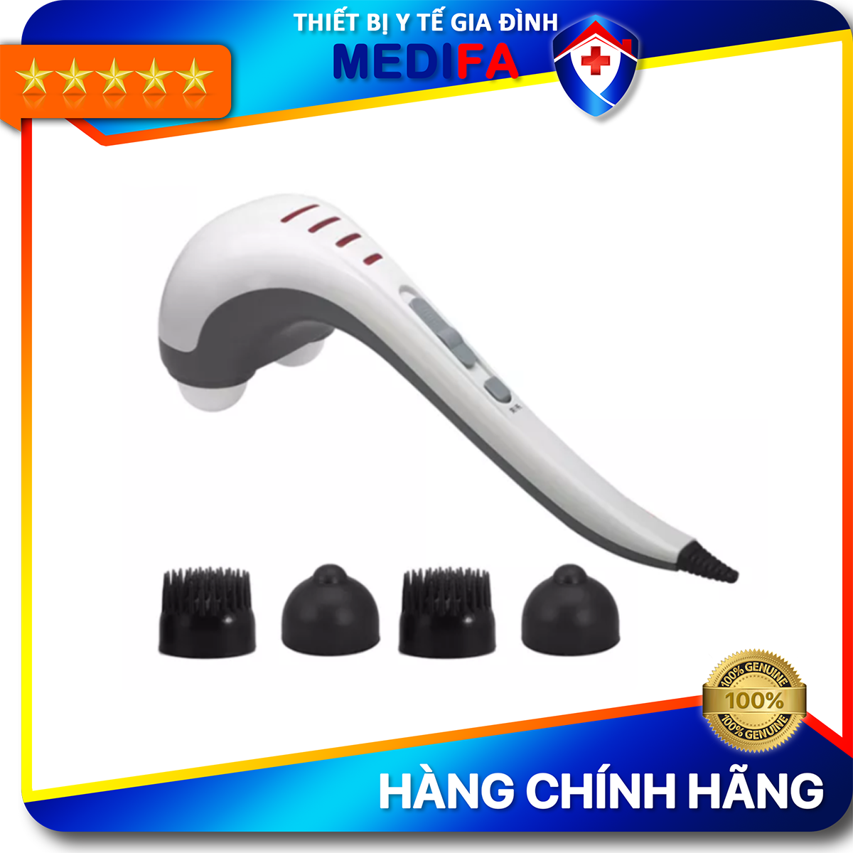 Máy massage cầm tay hai đầu kết hợp làm nóng bằng hồng ngoại Lucass A600 thiết kế gọn nhẹ dễ sử dụng.