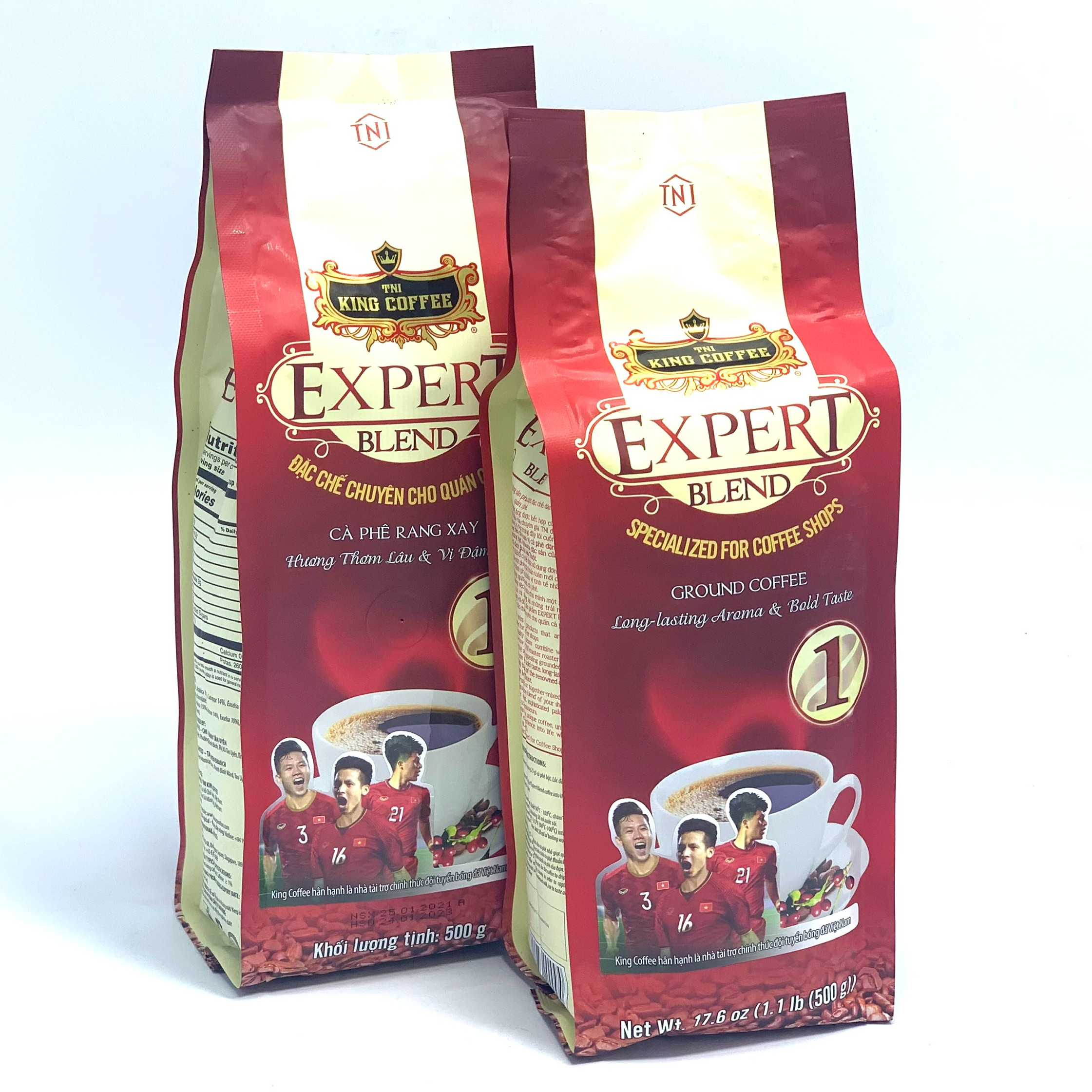 Combo 2 Gói Cà phê rang xay EXPERT BLEND 1 King Coffee( Bịch 500gam)