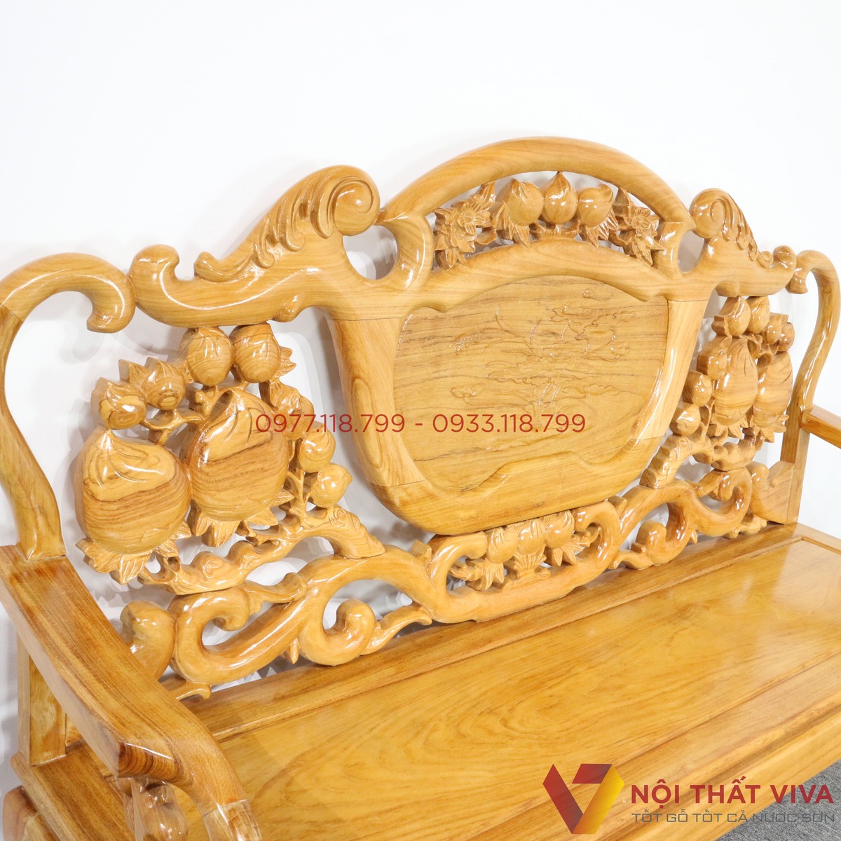 Bộ Bàn Ghế Salon Gỗ Gõ Đỏ Chuông Đào 6 Món Đẹp Hiện Đại