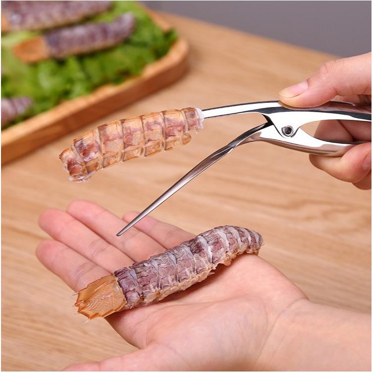 Dụng Cụ Lột, Bóc Vỏ Tôm Bằng Thép Không Gỉ 304 Nhanh Chóng Tiện Lợi