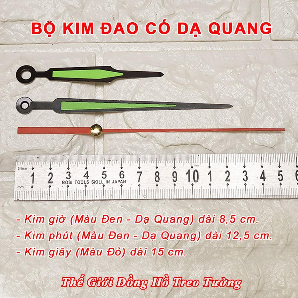 Máy Đồng Hồ Kim Nhảy OSAKI – Bộ Kim Đao thân Kim màu Đen có phủ DẠ QUANG màu XANH – Tặng Pin Maxell – Bảo Hành 1 Năm