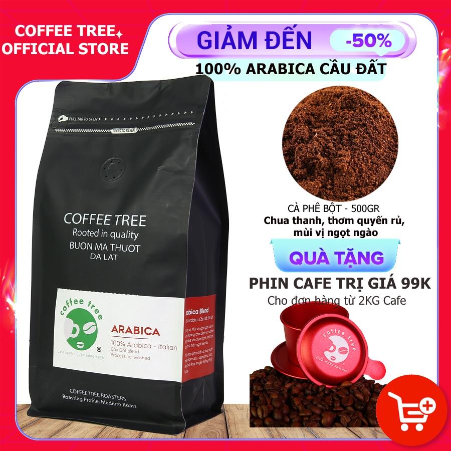 Cà Phê Bột Arabica Cầu Đất, Đà Lạt - Nguyên Chất 100% Coffee Tree - Hương Thơm Mạnh – Vị Đắng Nhẹ - Hậu Vị Ngọt