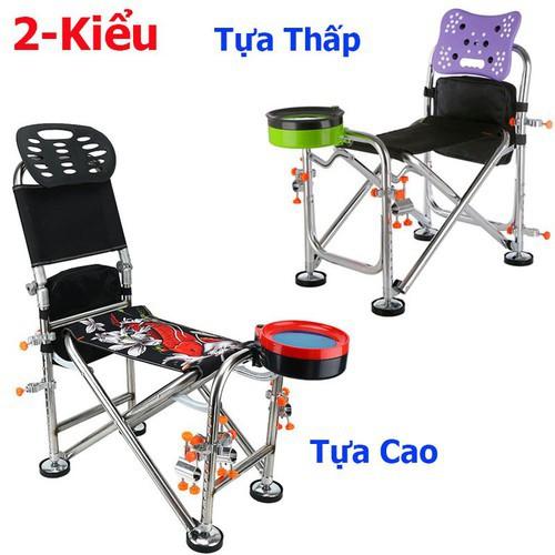 Ghế Câu Đài ghế câu cá địa hình full phụ kiện-Họa tiết Cá chép tuyệt đẹp