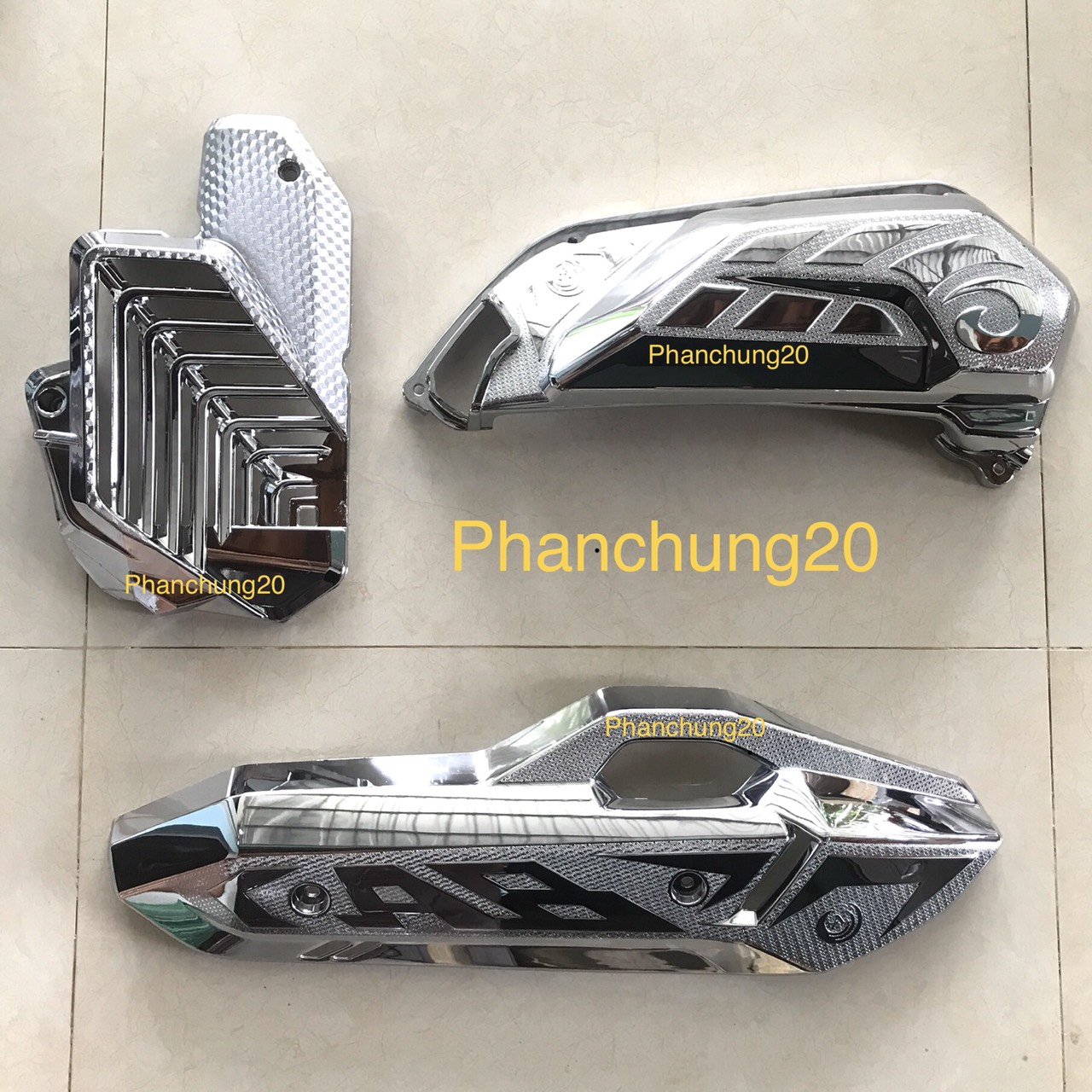 COMBO BỘ ỐP PHỤ KIỆN TRANG TRÍ DÙNG CHO XE AB 2022 2023 - 125 160cc CROM