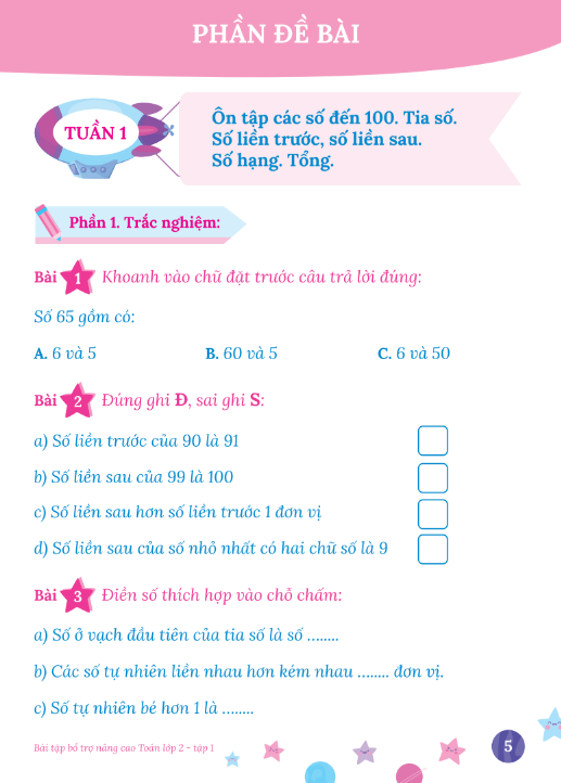 Sách - Bài Tập Bổ Trợ Nâng Cao Toán Lớp 2 – Tập 1