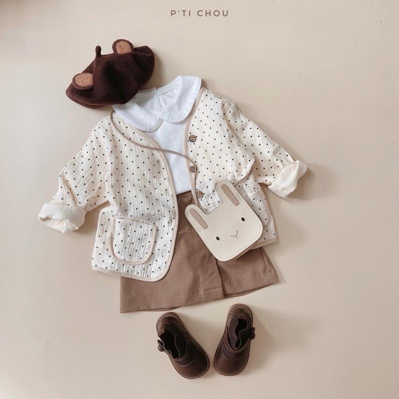 P'ti chou - Áo Khoác Muslin hai mặt Cho Bé Trai Bé Gái từ 9m - 5y