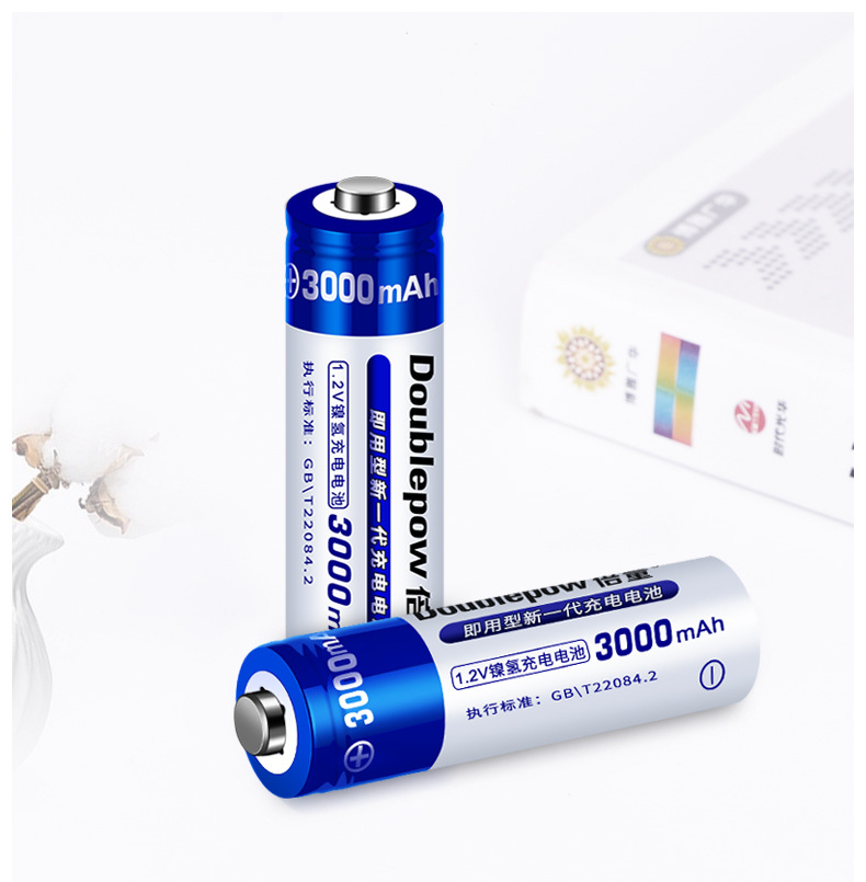 Bộ sạc 8 pin tự ngắt TẶNG kèm hộp 8 pin Dowblepow 3000mAh-Hàng chính hãng Doublepow