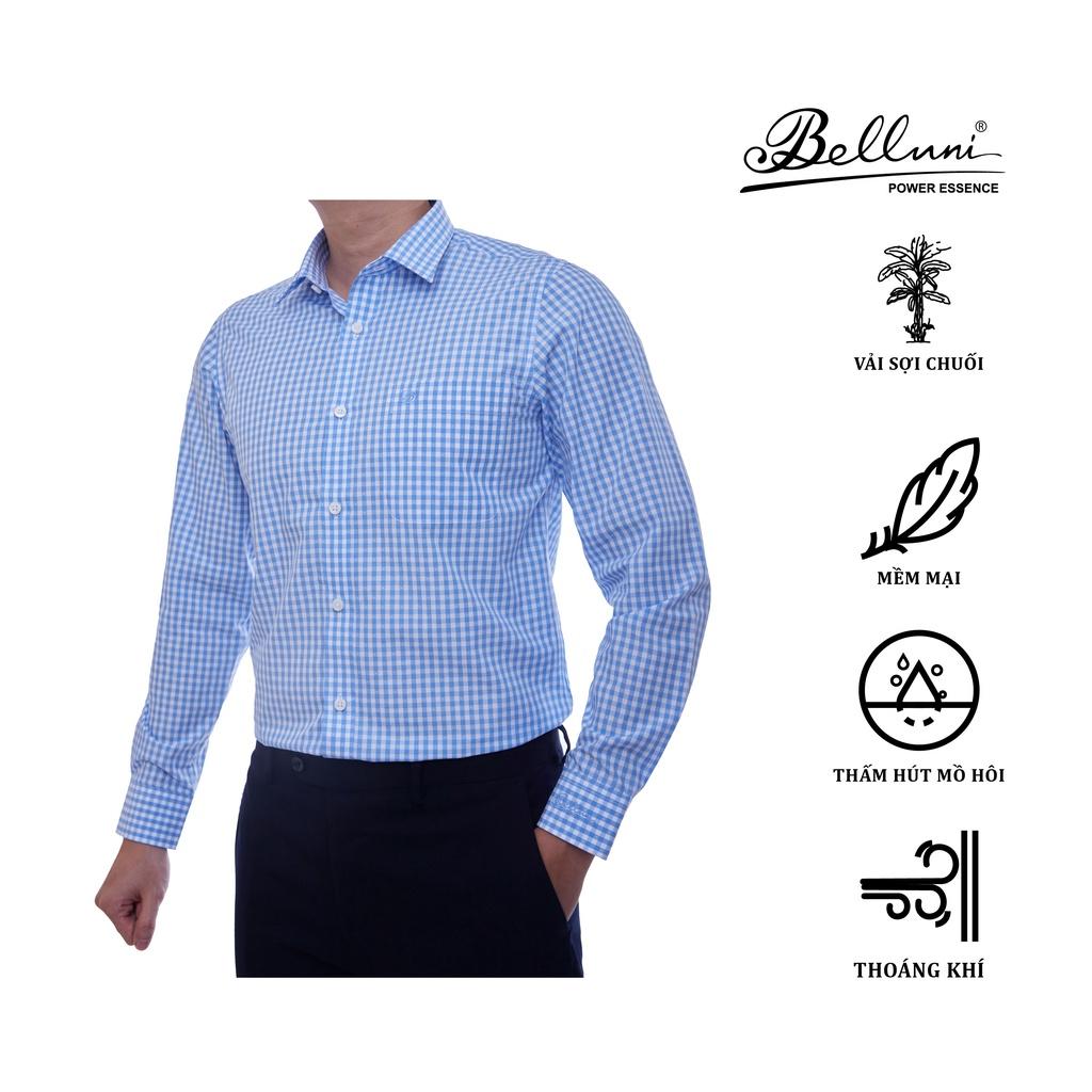 Áo sơ mi nam dài tay cao cấp BELLUNI vải sợi chuối mềm mại thoáng khí - ABD.BAN.BE.170.B3