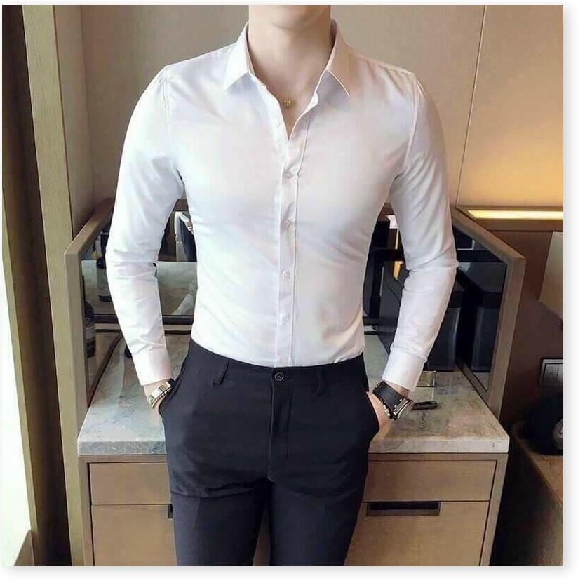 Áo sơ mi trơn dài tay cực phong cách đậm chất nam giới KHANH AN