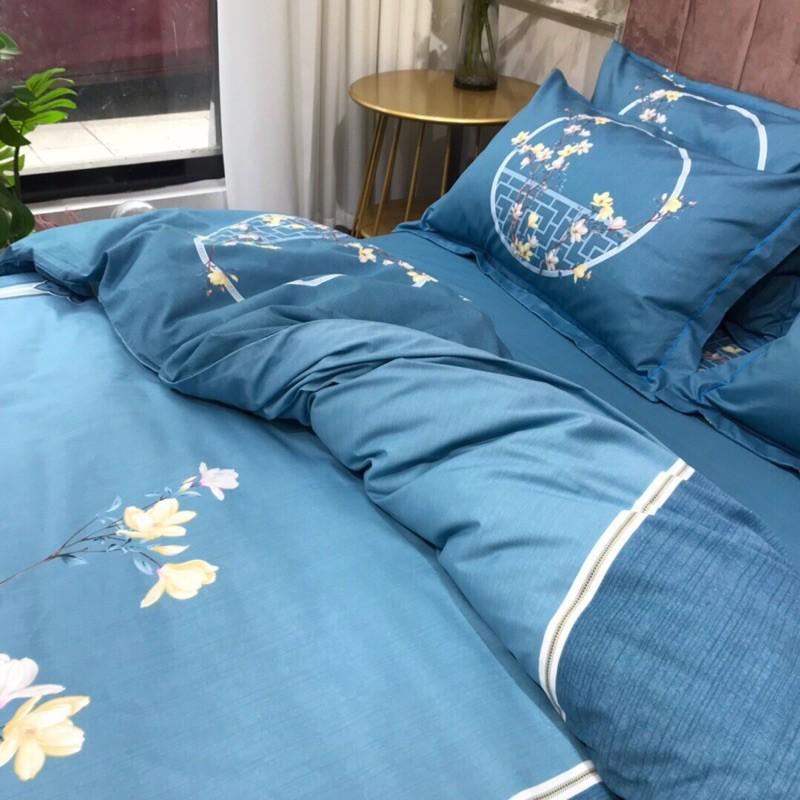 Bộ Chăn Ga Gối Cotton Organic 100%cotton Hàng Nhập Khẩu Cao Cấp 4 Món Sang Trọng