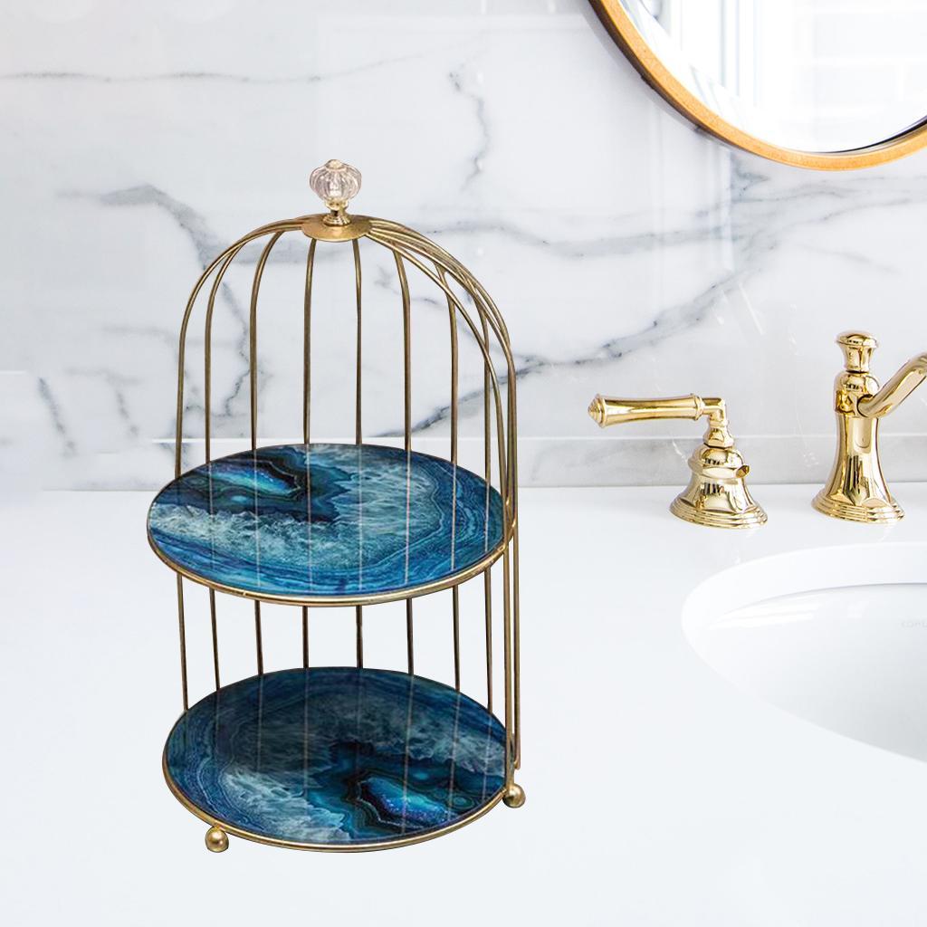 2Pcs Cage Shaped Makeup Organiser Brushes Cosmetics Makeup Storage Holder