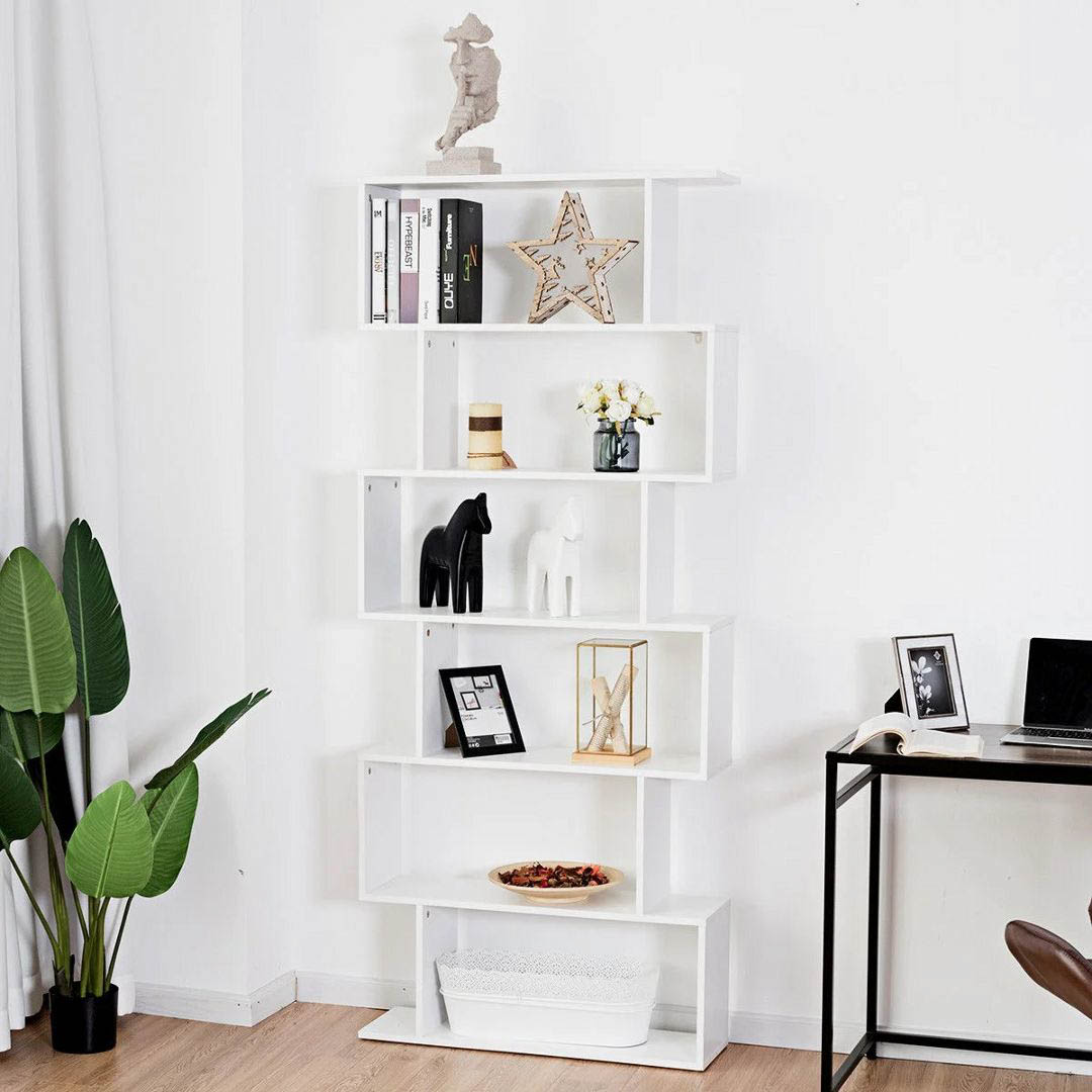 Kệ sách, kệ trang trí gỗ hiện đại SMLIFE Barume | Gỗ MDF dày 17mm chống ẩm | D60xR25xC190cm