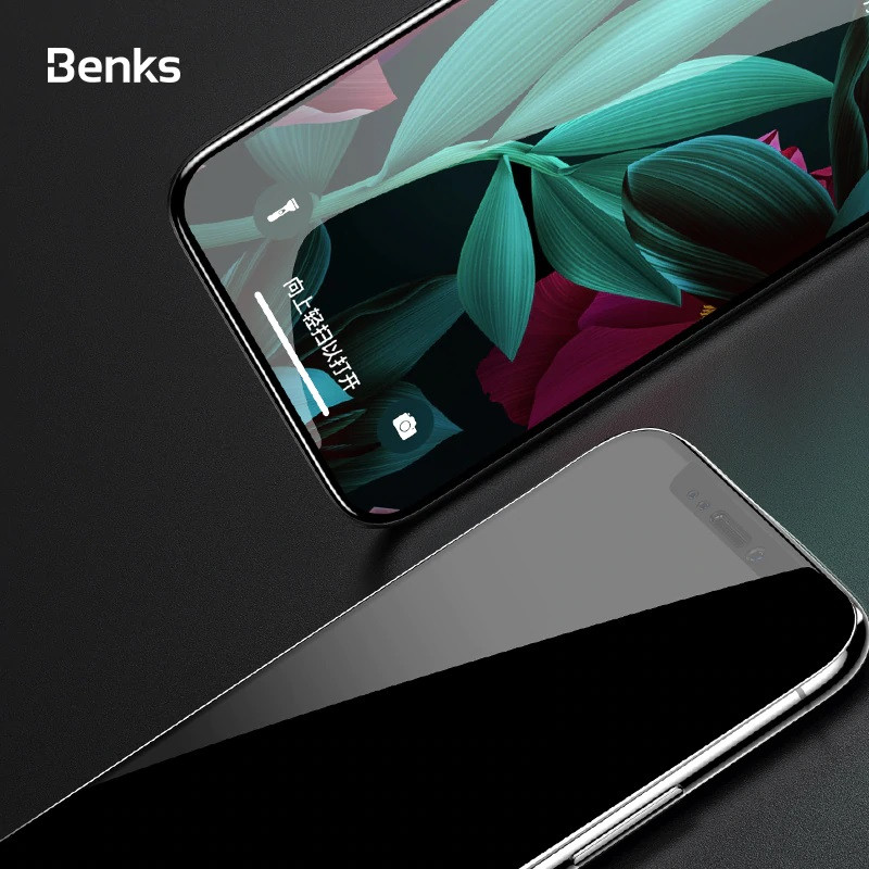 Miếng dán kính cường lực Full 3D Benks cho iPhone XS MAX (mỏng 0.23mm, Full HD, Phủ Nano) - Hàng chính hãng