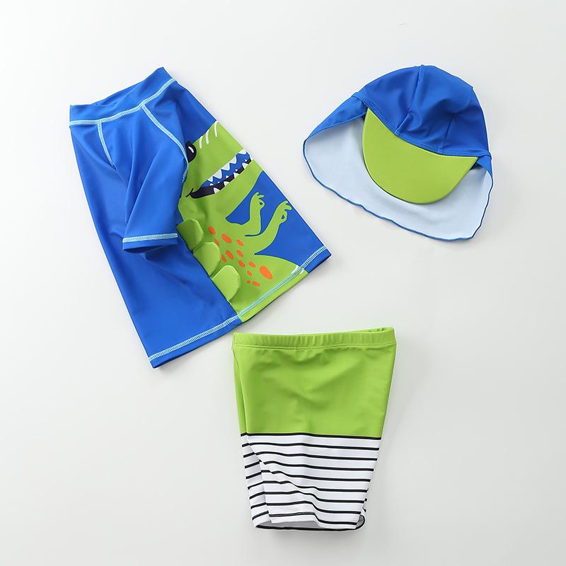 Bé Trai 2 Miếng Phù Hợp Với Đồ Bơi 1-6 Năm Trẻ Em Nữ Tay Ngắn UV Bảo Vệ Đồ Bơi 2021 Kid Hoạt Hình Đi Biển Tắm phù Hợp Với
