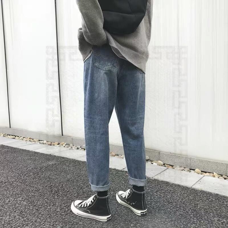 Quần baggy jean xanh unisex