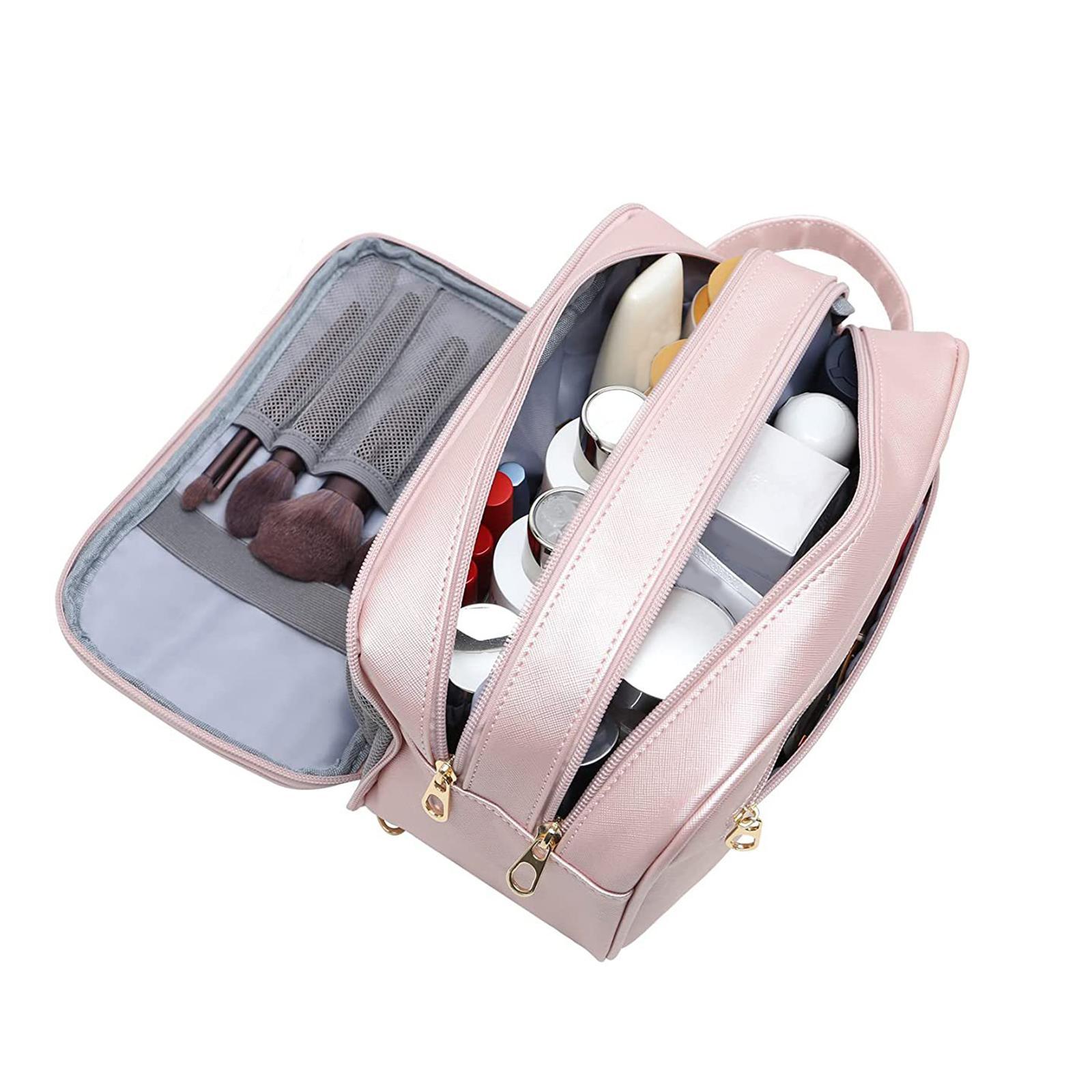 Cosmetic Container Toiletry Bag Wash Bag Makeup Tools Zipper Pouch PU Gym