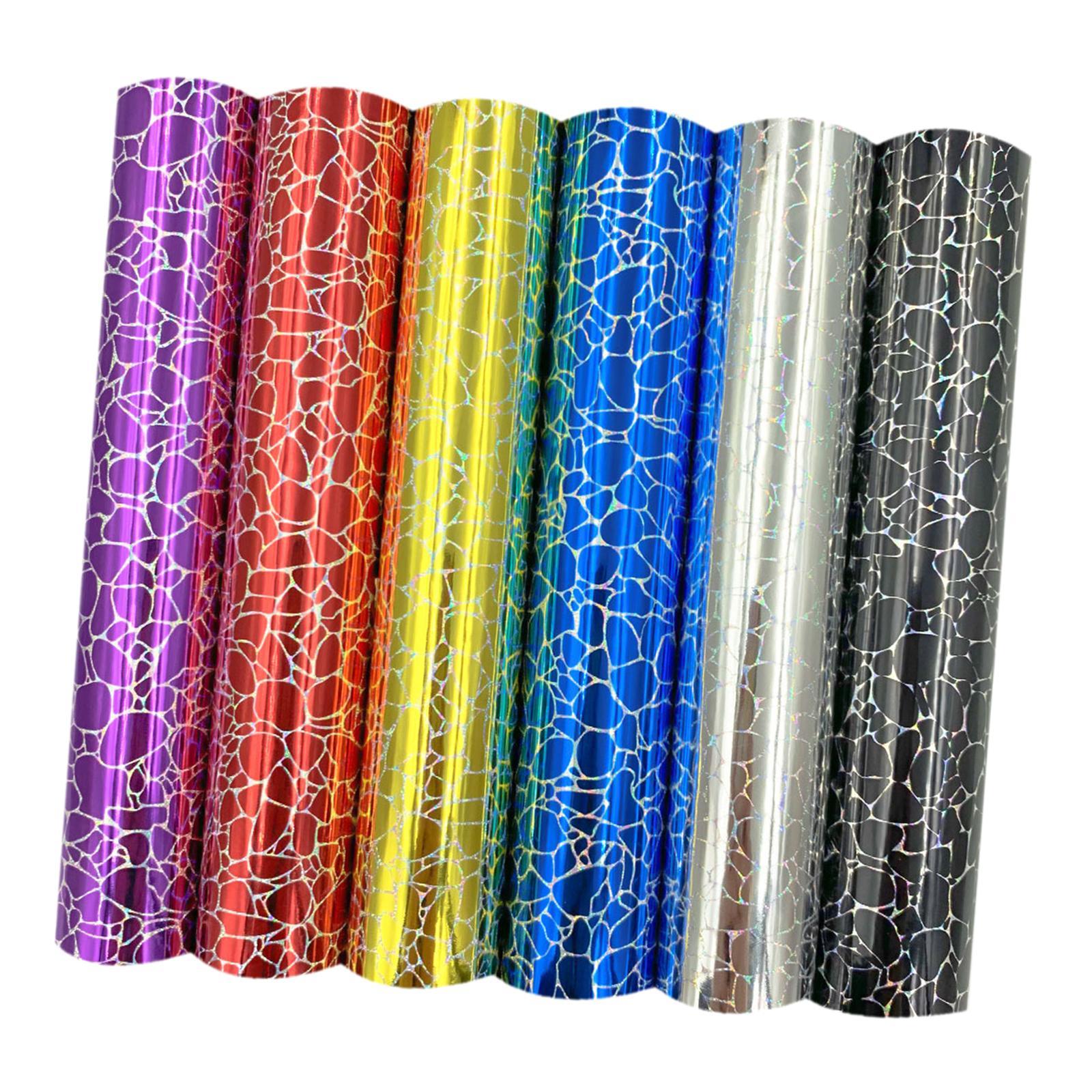 6pcs Holographic  Permanent HTV Adhesive Vinyl DIY  Letters