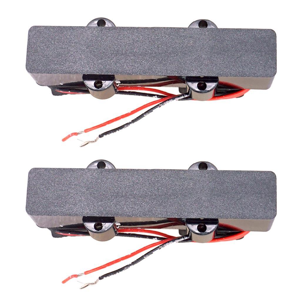 2 Pieces Black 4 String JB Bass Pickups Closed Style For Electric Bass Parts
