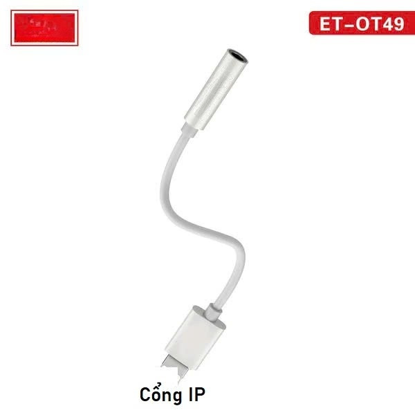 Dây cáp chuyển đổi từ cổng sạc sang jack cắm tai nghe 3.5mm cho iPhone iPad cao cấp - Cáp chuyển đổi cổng Light.ning sang 3.5mm - Cáp chuyển đổi jack tai nghe jack 3.5mm cho i.Phone cổng light.ning OT49 - Hàng Nhập Khẩu