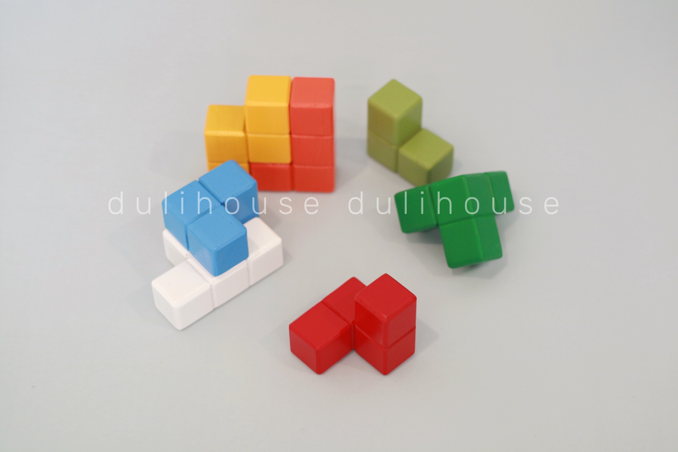 Rubik gỗ 7 sắc cầu vồng - Trò chơi kích thích vận động trí não cho Bé - Gỗ tự nhiên an toàn