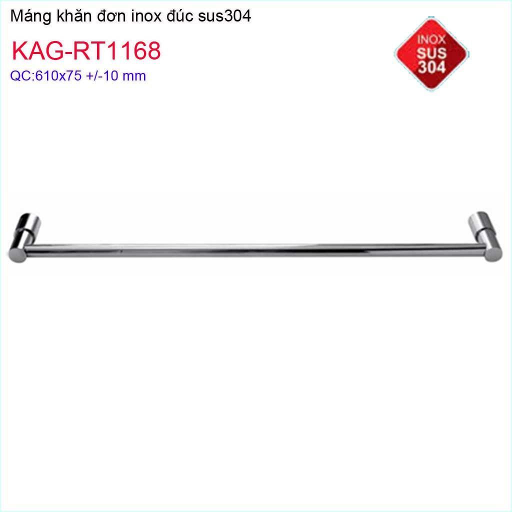 Giá treo khăn inox 304, giá vắt khăn, thanh treo khăn KAG-RT1168