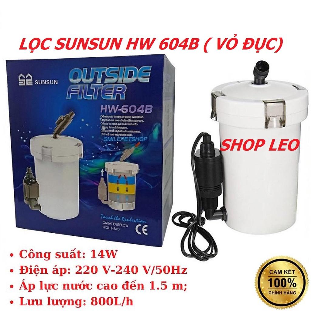 Lọc thùng SunSun HW 604B (Vỏ đục) - máy lọc hồ thủy sinh - phụ kiện cá cảnh- thiết bị lọc cao cấp - shopleo